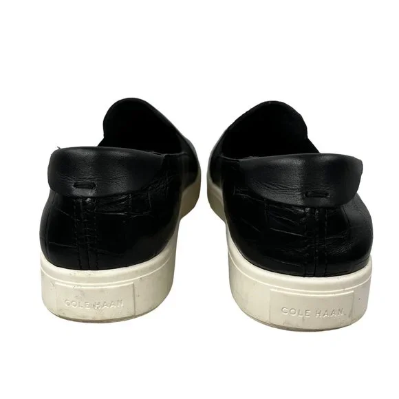 Cole Haan Grandseries Black Slip-On Sneakers Size 7.5 - Picture 5 of 11